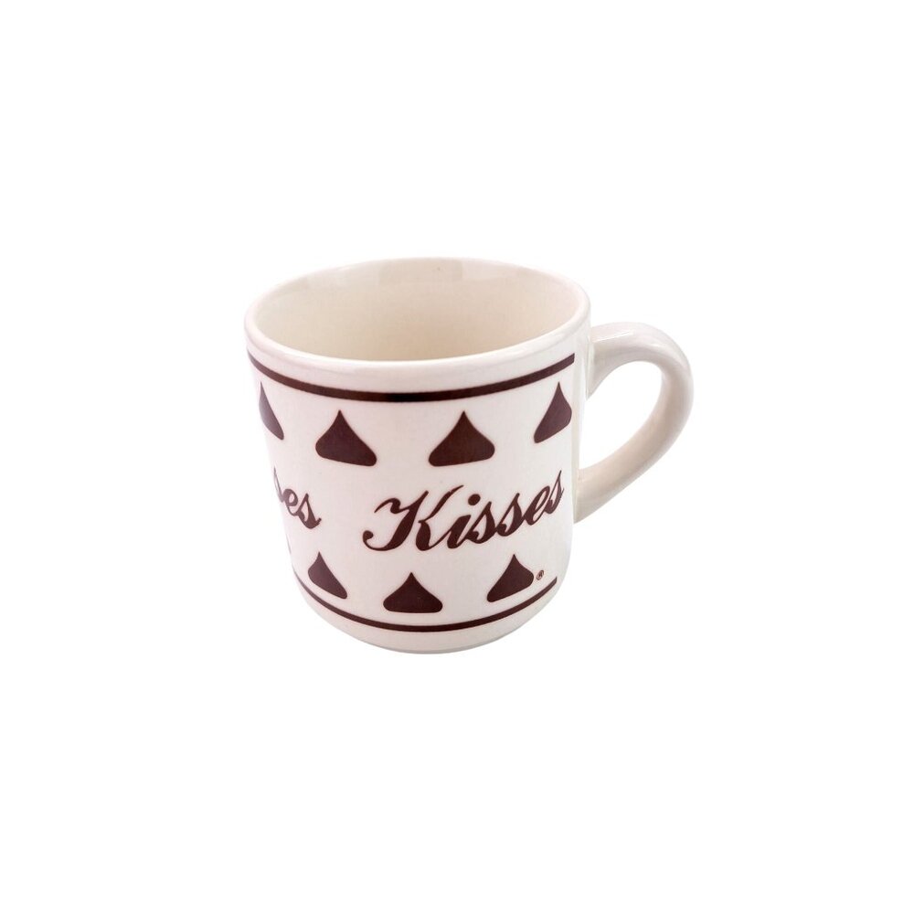Vintage Hershey's Kisses Cup Mug 1988 Chocolate White Brown Coffee Tea Hot Cold